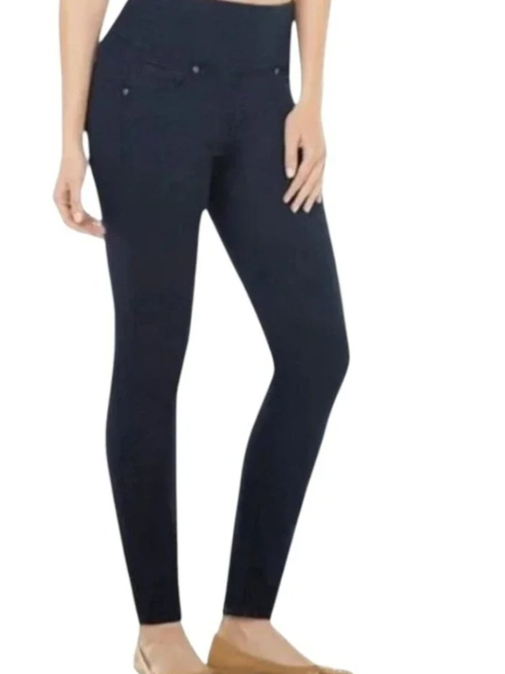 SPANX Midnight Black High-Waist Skinny Leggings